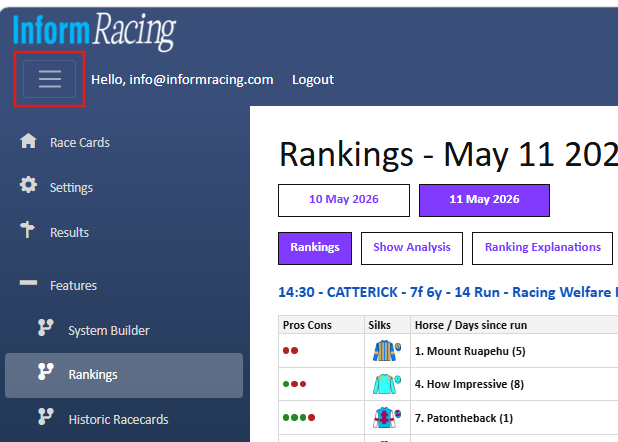 Handicap Ratings Explanation Inform Racing